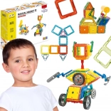 Woopie set de construcție magnetic 3D vehicule, STEAM, 80 piese
