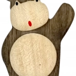 Magnet din lemn pentru frigider – hipopotam