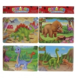 Puzzle dino 48 piese și carte de colorat