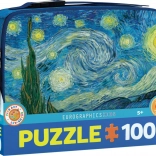 Puzzle în cutie de gustare – Noaptea înstelată 100 piese EUROGRAPHICS