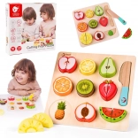 Set Montessori de Fructe din Lemn pentru Tăiat Lumea Clasică