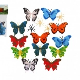 Fluturi din plastic 12 bucăți în săculeț (7–8 cm)