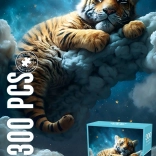 puzzle cu 300 piese – tigruleț în nori