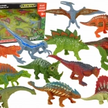 Set figurine dinozauri, 12 buc – jucării din cauciuc colorate