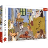 Puzzle 500 de piese – Camera lui VAN GOGH: Revoluția câinilor Trefl