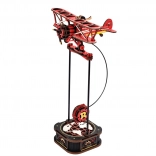 Model 3D de biplan din lemn cu pendul