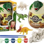 Ou cu dinozauri pentru pictat verde