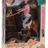 Păpușă pe cal cu accesorii