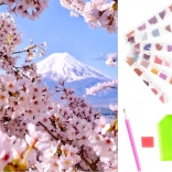 Set de pictură cu diamante cu motiv de floare de cireș