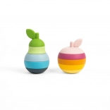 Bigjigs Toys măr și pară de stivuit – set de stivuire și pentru dentiție din silicon
