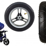 Roată spate din plastic cu anvelopă pneumatică din cauciuc pentru PRO600