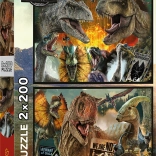 Puzzle 2×200 piese – lumea preistorică JURASSIC WORLD