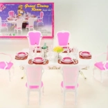 Masa de sufragerie Glorie cu accesorii pentru păpuși