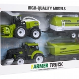 Set pentru copii cu vehicule agricole: tractor, combină și remorci