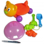Cărucior Pisicuță cu accesorii pentru nisip