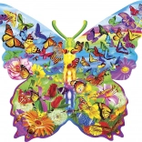 Puzzle contur Surpriza Fluture 1000 de piese