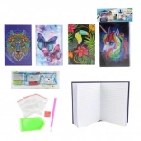 Jurnal cu diamante creativ 14,5 × 21 cm – set cu pietricele autoadezive