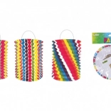 Lampion de hârtie curcubeu cilindru 16 cm