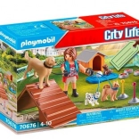 set cadou playmobil city life antrenoare de câini