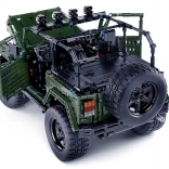 Set de construcție mașină off-road 1:10 verde (cca 2096 piese)