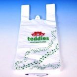 Pungă tip vestă din polietilenă 28 × 57 cm, 50 buc.