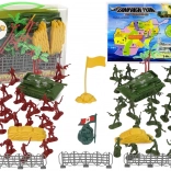 Set mare de joacă militar cu copaci și tancuri