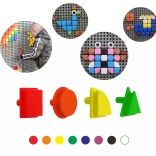 Masterkidz pini geometrici pentru panouri STEM, 8 culori, 256 buc