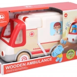 Ambulanță cu efecte - Lemn și plastic 21 cm