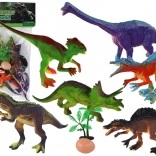 set de figurine dinozauri cu accesorii, 6 bucăți