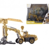 Set de jucării cu șuruburi și macara, cu baterii