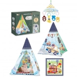 Cort distractiv pentru copii cu saltea 85 x 85 x 112 cm