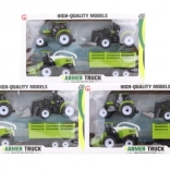 Set de utilaje agricole din plastic cu remorcă