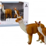 Figurină lamă cu pui – set 8 și 6 cm