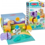 Set de construcție din lemn safari animale 34 piese MELISSA & DOUG