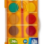 Acuarele Astra, 12 culori, Ø 23,5 mm, cu pensulă