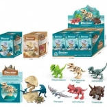Dinozaur de înșurubat în ou – set de construcție din plastic, 13 cm, 2 variante