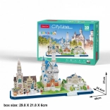 CUBICFUN puzzle 3D CityLine panoramă Bavaria – 178 piese