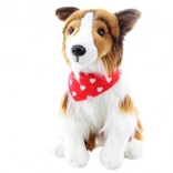 Jucărie de pluș Collie cu părul lung și eșarfă