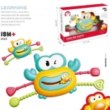 Jucărie interactivă senzorială crab pentru copii de la 18 luni