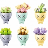 Sluban Flowers suculente în ghivece – set de construcție, set de 6 bucăți (520 piese)