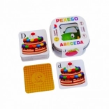 Pexeso alfabet în cutie metalică