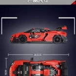 Set de construcție mașină sport portocalie 1372 piese