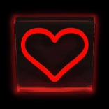lampă neon LED în formă de inimă roșie 2kids toys