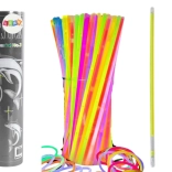 Brățări fluorescente 100 buc - multe culori, strălucesc în întuneric