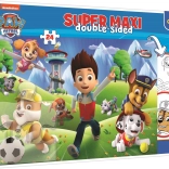 Puzzle dublă față Patrula Cățelușilor: Aventuri super maxi 24 piese
