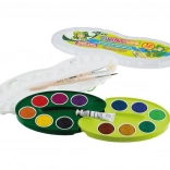 Acuarele cu paletă și pensule pentru copii