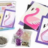 Kit creativ DIY Paiete ace Ramă Flamingo