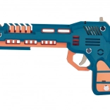 Puzzle 3D din lemn - lup cu elastice de lansare