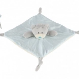 Păturică doudou Ursuleț albastru-crem 25 × 25 cm