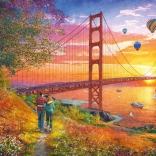 Puzzle Plimbare la podul Golden Gate 2000 piese